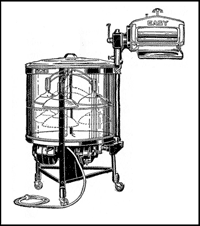 Washing machine and wringer.