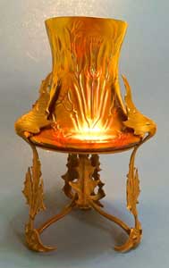 Metal vase.
