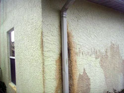 Stained stucco.