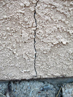 Stucco Crack.