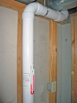 Radon pipe.