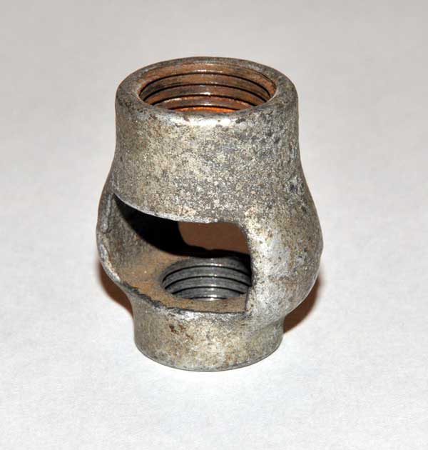 A hickey for hanging a ceiling fixture.