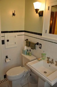 Completed bathroom.