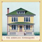 Illustration of yellow American Foursquare.