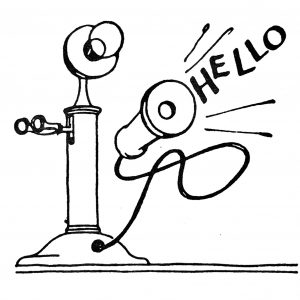 graphic of telephone ringing.