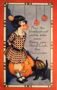 Vintage Halloween postcard