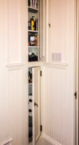 photo of storage between studs.