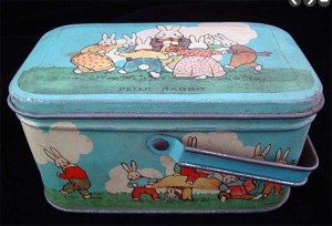 Peter Rabbit lunchbox, 1920s. 