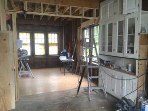 photo of kitchen under construction.