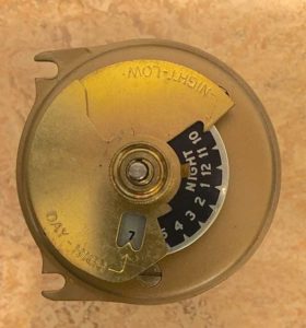 thermostat clock.