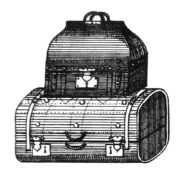 clipart of vintage suitcase